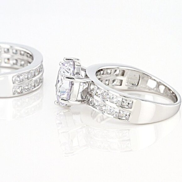 Bella Luce 9.25ctw Rhodium Over .925 Sterling Silver Ring With Band Size 8 EUC - Picture 3 of 9